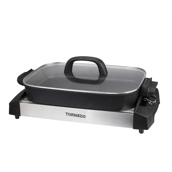 Tornado Electric Grill, 1500 Watt, Black Silver - TCS-1500