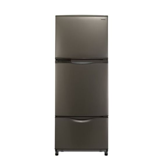 Toshiba No-Frost Refrigerator, 3 Doors, 351 Liters, Champagne - GR-EFV45-C