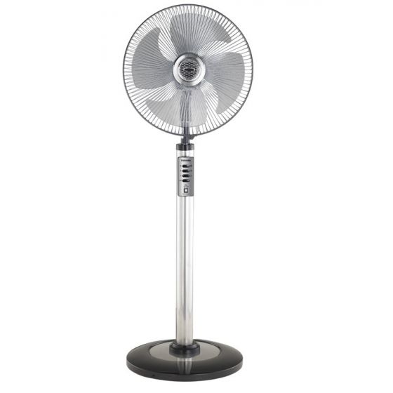 Toshiba Stand Fan, 16 Inch, 3 Speeds, Silver - EFS-84