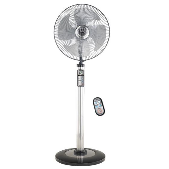 Toshiba Stand Fan with Remote Control, 16 Inch, 3 Speeds, Silver - EFS-85