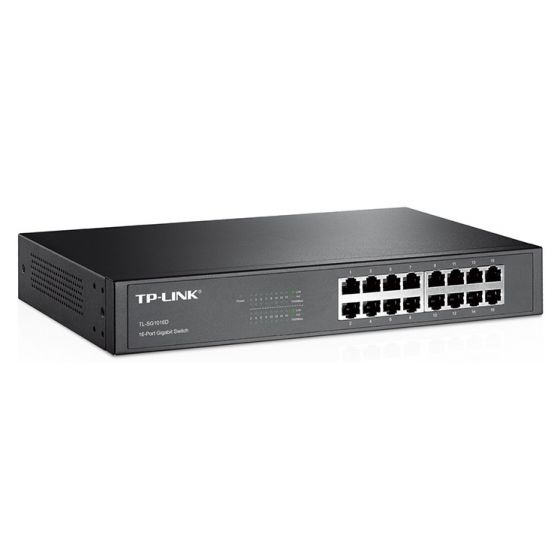 TP-Link Gigabit Switch, 16 Ports, Black - TL-SG1016D