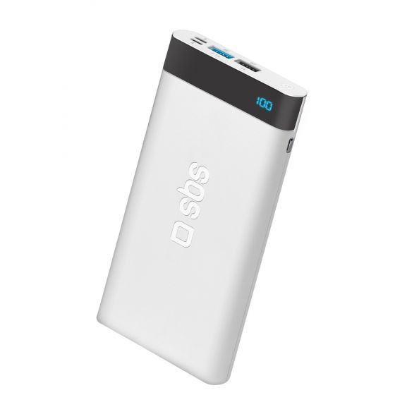 باور بانك محمول اس بي اس، 10000 مللي امبير، 3 منفذ USB - ابيض