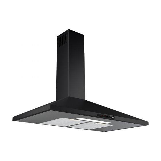 Turboline AirlinePlus90BK Built-In Pyramid Hood, 90cm -Black