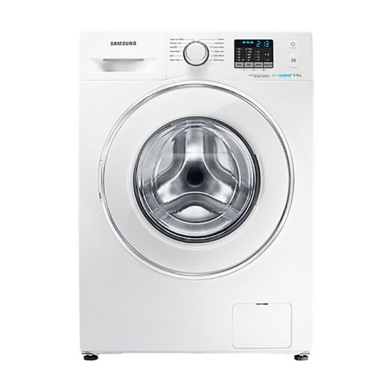 Samsung Front Loading Washing Machine, 8 KG, White - WF80F5E2W4W/AS