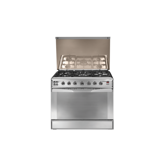 Universal Elegant 5 Burners Snainless Steel Gas Cooker - 9605T