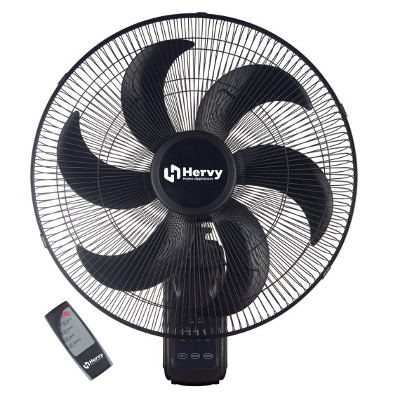 Hervy Wall Fan, 18 Inch, Black- WF-001