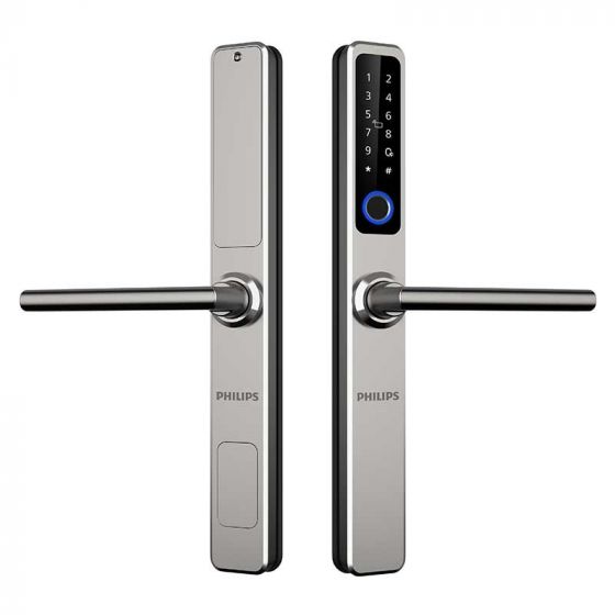 Philips Easykey Smart lever Door lock, Silver - DDL608LKKBW 00