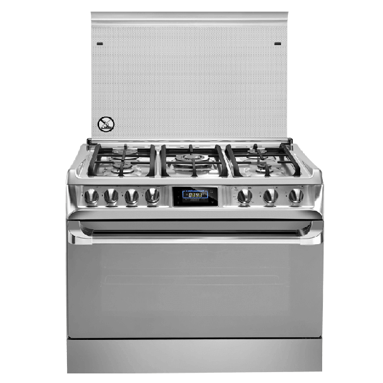 Universal Shark Gas Cooker, 5 Burners, Silver- 9605 sh