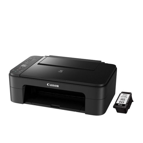 Canon PIXMA All In One Wireless Printer with Ink Cartridge Black PG-445 (Free Gift), Black - TS3140