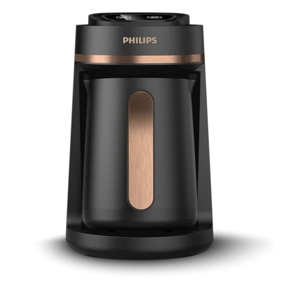 Philips Series 5000 Turkish Coffee Maker, 4 Cups, 735 Watt, Black and Brushed Copper- HDA150-60