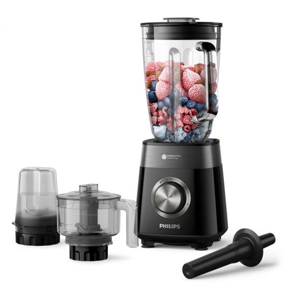 Philips 5000 Series Countertop Blender with Attachments, 2 Liters, 1200 Watt, Black - HR3033-00