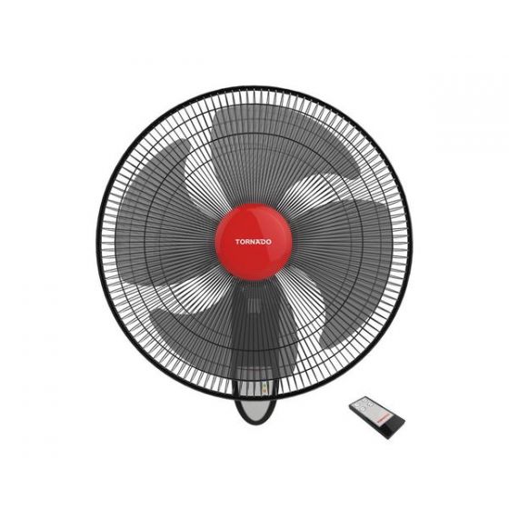 Tornado Wall Fan with Remote Control, 16 Inch, Black - EPS-16R