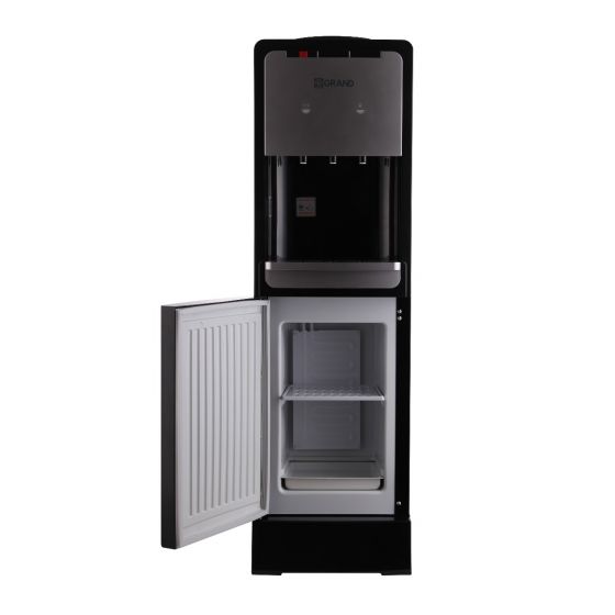 Grand Hot, Cold and Normal Water Dispenser with Cabinet, Black Grey - WDS-203-C