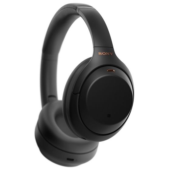 Sony WH-1000XM4 Wireless Headphones with Microphone, Black - WH-1000XM4 B