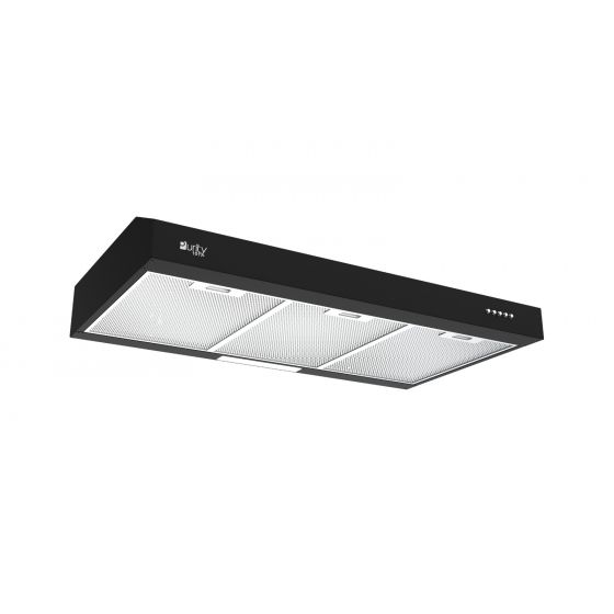 Purity PTSLIM BL Built-in Hood with Chimney, 90CM - Black