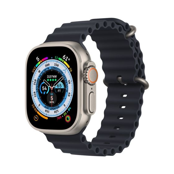 T800 Ultra Series 8 Smart Watch, 49mm- Silver Case and Black Strap