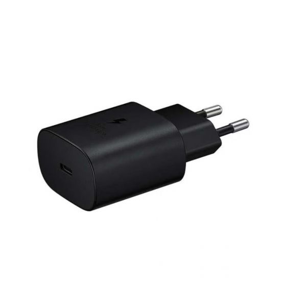 محول شحن USB-C فائق السرعة أثناء التنقل بقدرة 25 وات (مقبس أوروبي) أسود