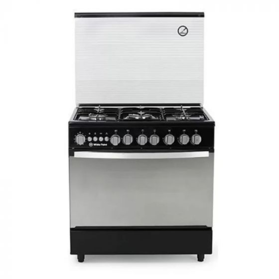 White Point Gas Cooker, 5 Burners, Black - WPGC8060BHSAN
