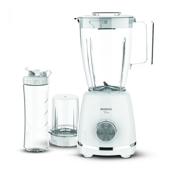 Sonai Flair Blender With 1 Bottle and 1 Mill, 500 Watt, White - SH-6060