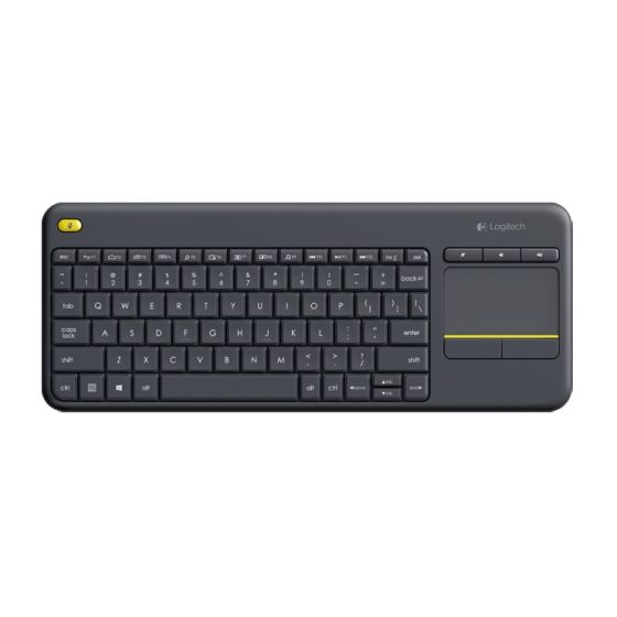 Logitech Wireless Touch Keyboard, Black - K400 Plus
