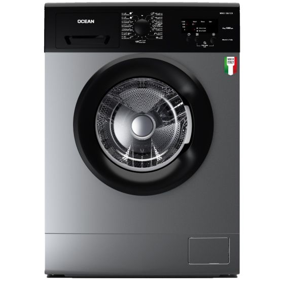Ocean 6KG Front Load Washing Machine, Silver and Black - WNO 1061 GS