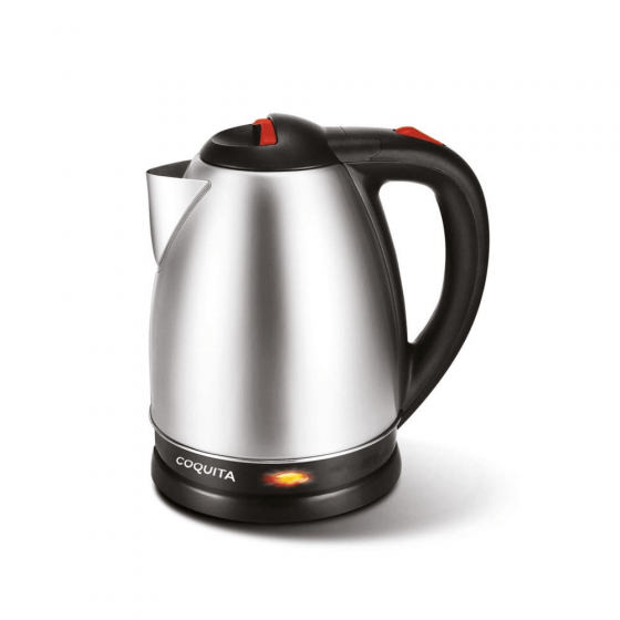 Coquita Electric Kettle, 1.5 Liters, 1500 Watt - Black and Silver