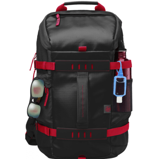 HP Odyssey Laptop Backpack, 15.6 Inch, Red/Black - X0R83AA