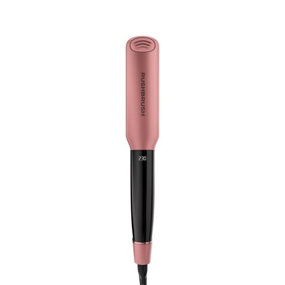Rush Brush Hair Straightener, Rose Gold - X1 Infra