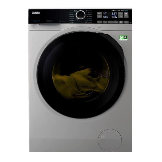 Zanussi Front Load Washing Machine, 10 KG, Silver - ZW8F1168MS