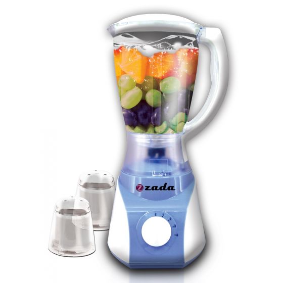 خلاط زادة مع 2 مطحنة، 350 واط، ابيض \ ازرق - ZBL-320