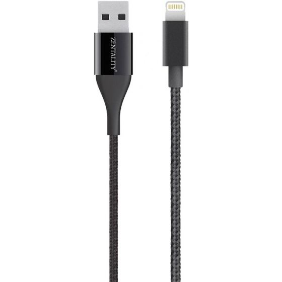 Zentality Charging and Data Transfer Lightning Cable, 1 Meter, Black - B007 