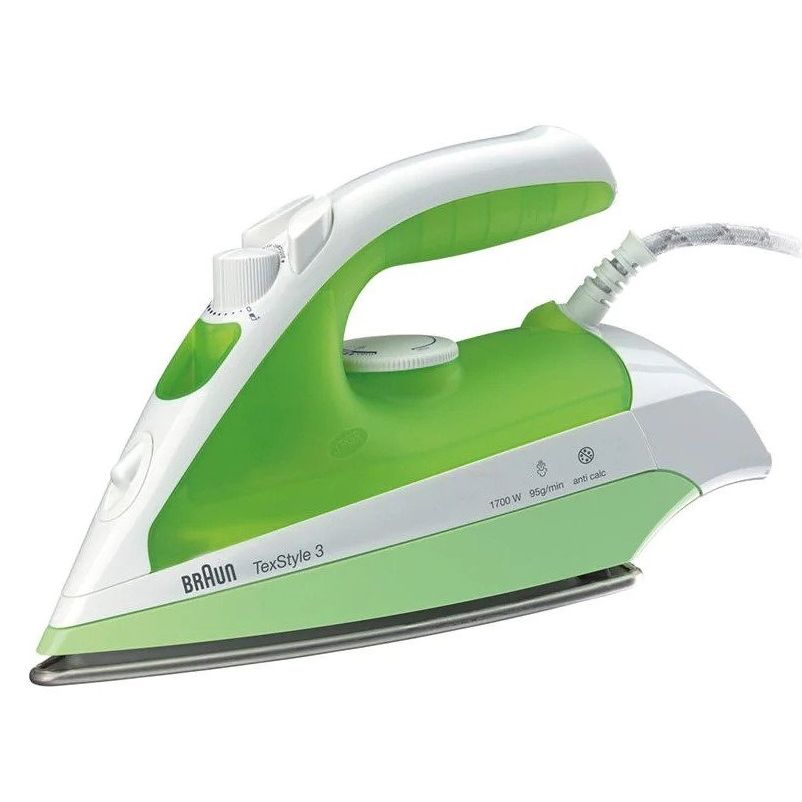 Braun Texstyle 3 Steam Iron 2000 Watt White Green TS 330 C Best price in Egypt B.TECH