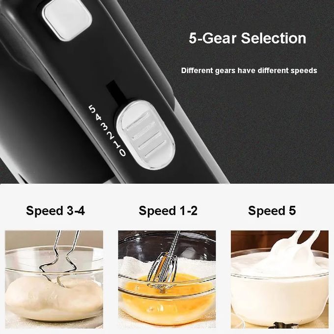 Sokany Hand Mixer, 800 Watt, Black and Silver - Sk-6621