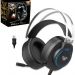 AULA S601 USB RGB Gaming Headset - Bass Stereo - 50mm Drivers - Noise Cancelling Mic - E-Sports - Lightweight 360G