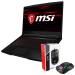 MSI GF63 Thin 10SCSR Gaming Laptop, Intel Core I5-10500H, 15.6 Inch 1TB +256GB SSD, 16GB RAM, NVIDIA GeForce GTX 1650 Ti, 4GB GDDR6, FreeDOS- Black, With MSI USB Gaming Mouse, Black- S12-0401820-V33
