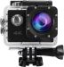 4K Waterproof Action Camera with 2 Rechargeable Batteries, 16MP - Black