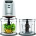 Kenwood Chopper with Extra Bowl and Attachments, 500 Watt, Silver and White - CHP61.200WH