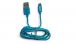 Pins Micro USB Cable, 1 Metre- Blue