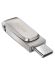 فلاش درايف USB فئة C مزدوج سانديسك الترا، 64 جيجا، فضي - SDDDC4-064G-G46