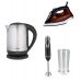 Home Set of Hand Blender - BL-124, Steam Iron - JS-7100 and Electric Water Kettle - K436