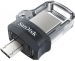 SanDisk OTG Ultra Dual Flash Drive M3.0, 16GB, USB 3.0, Black - SDDD3-16G-G46