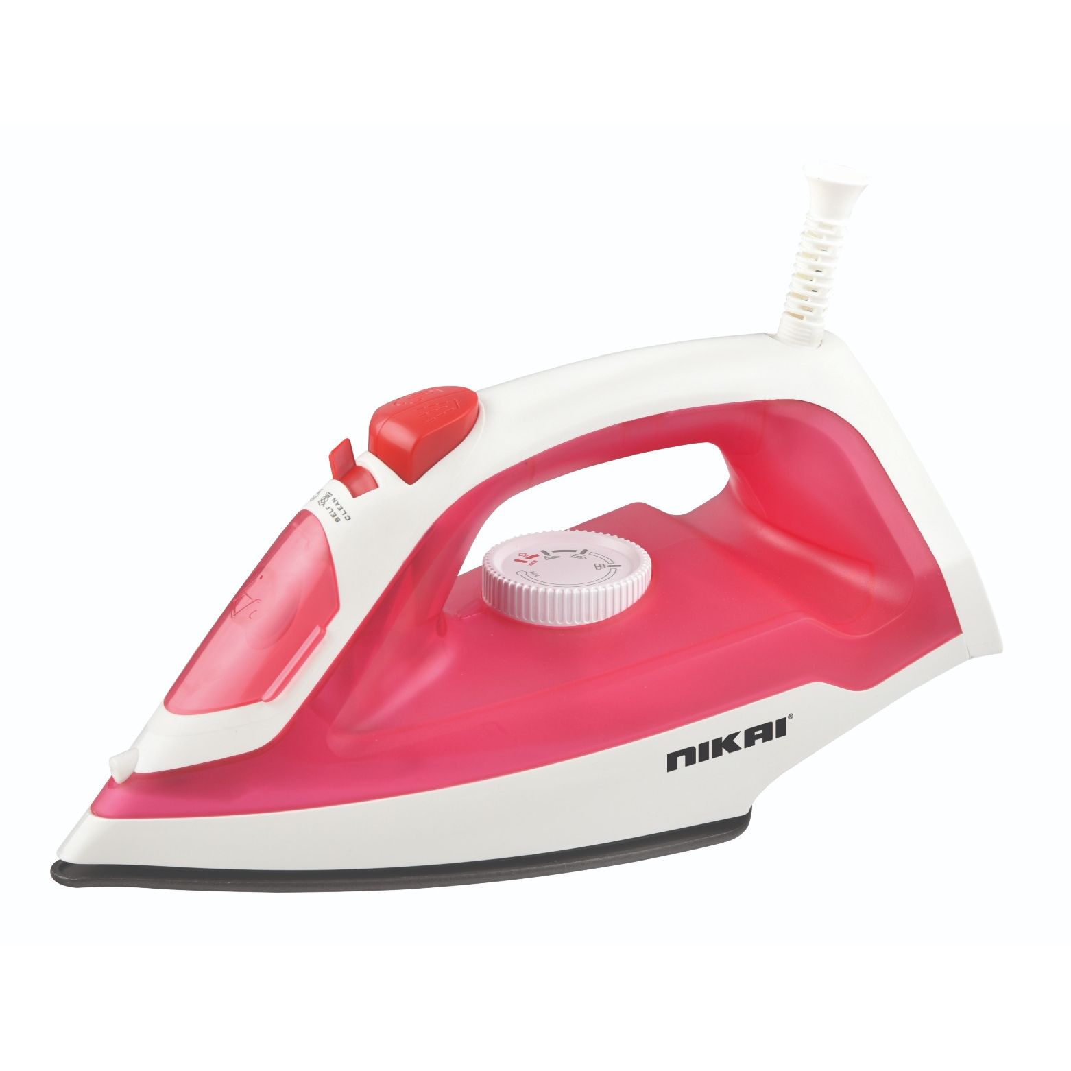 Nikai Steam Iron 1600 Watt Red White NESI500T