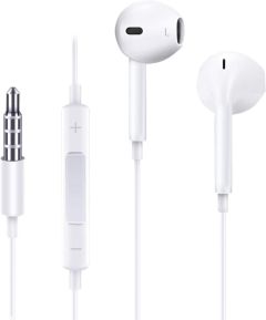 Joyroom Wired In-Ear Earphones with Built-in Microphone, White - JR-EP1