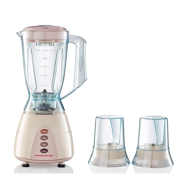 Tornado Countertop Blender With 2 Mills 1.5 Litres 500 Watt