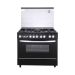White Point Gas Cooker, 5 Burners, Black - WPGC9060BXTHSA