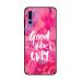 جراب ظهر زوت بطبعة عبارة Good Vibes Only لهواوي P20 برو