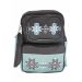 Gharibo Bags One Hand School Backpack With Pencil Case for Girls, Stars Pattern - Grey and Light Blue