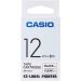 Casio Printer Label Tape, 12mm, Black Ink on Clear Tape - XR-12X1