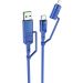 كابل USB فئة C الى لايتنينج 4 في 1 هوكو، 1.2 متر، ازرق - U106
