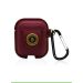 Leather Case for Apple AirPods 2nd Generation- Dark Red